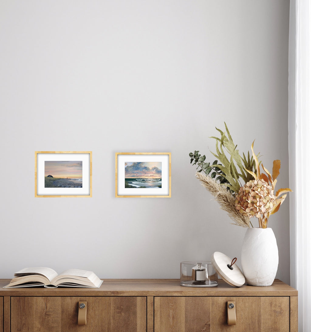 Nansenhuset - Kunstkort af Billedkunstner Gitte Toft i smuk egeramme.