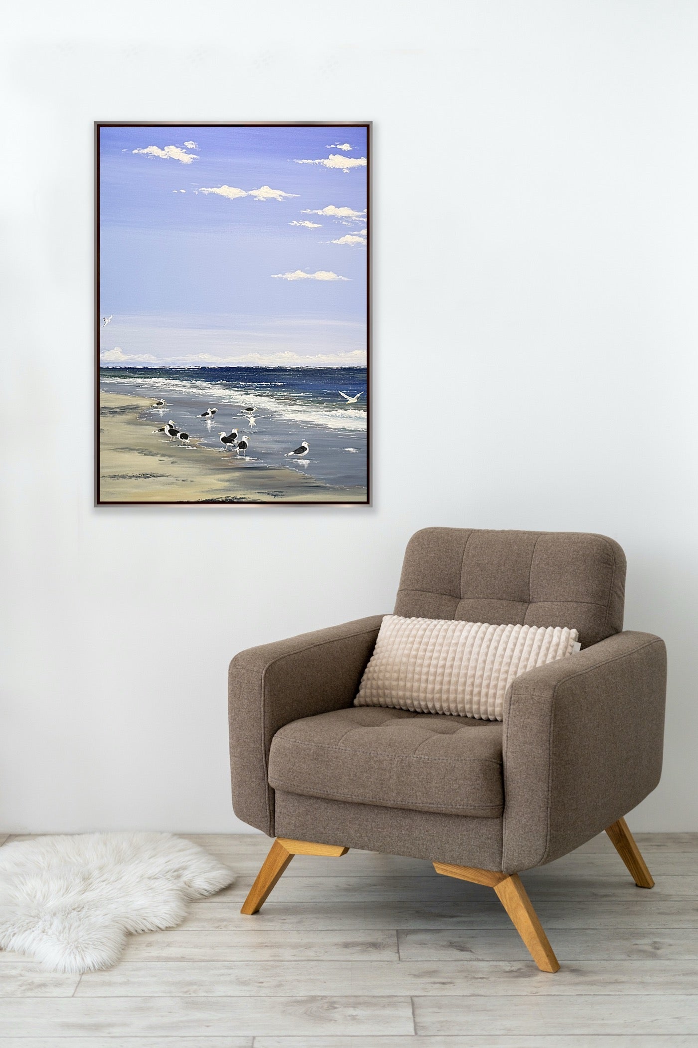 Mågerne på stranden.