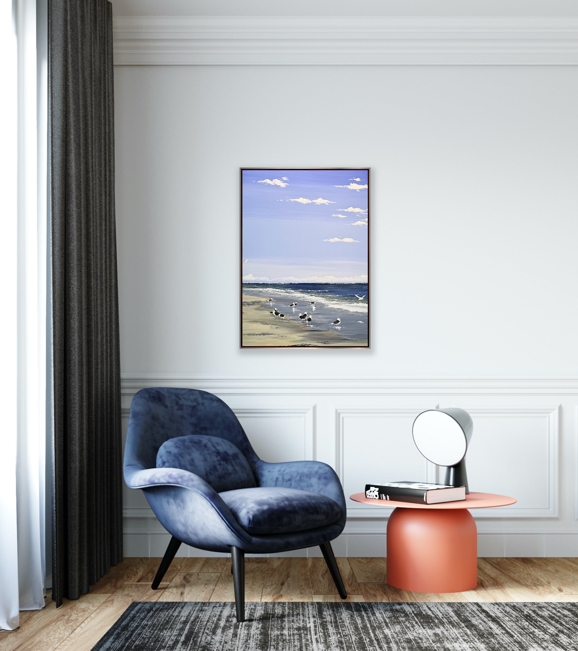 Mågerne på stranden.