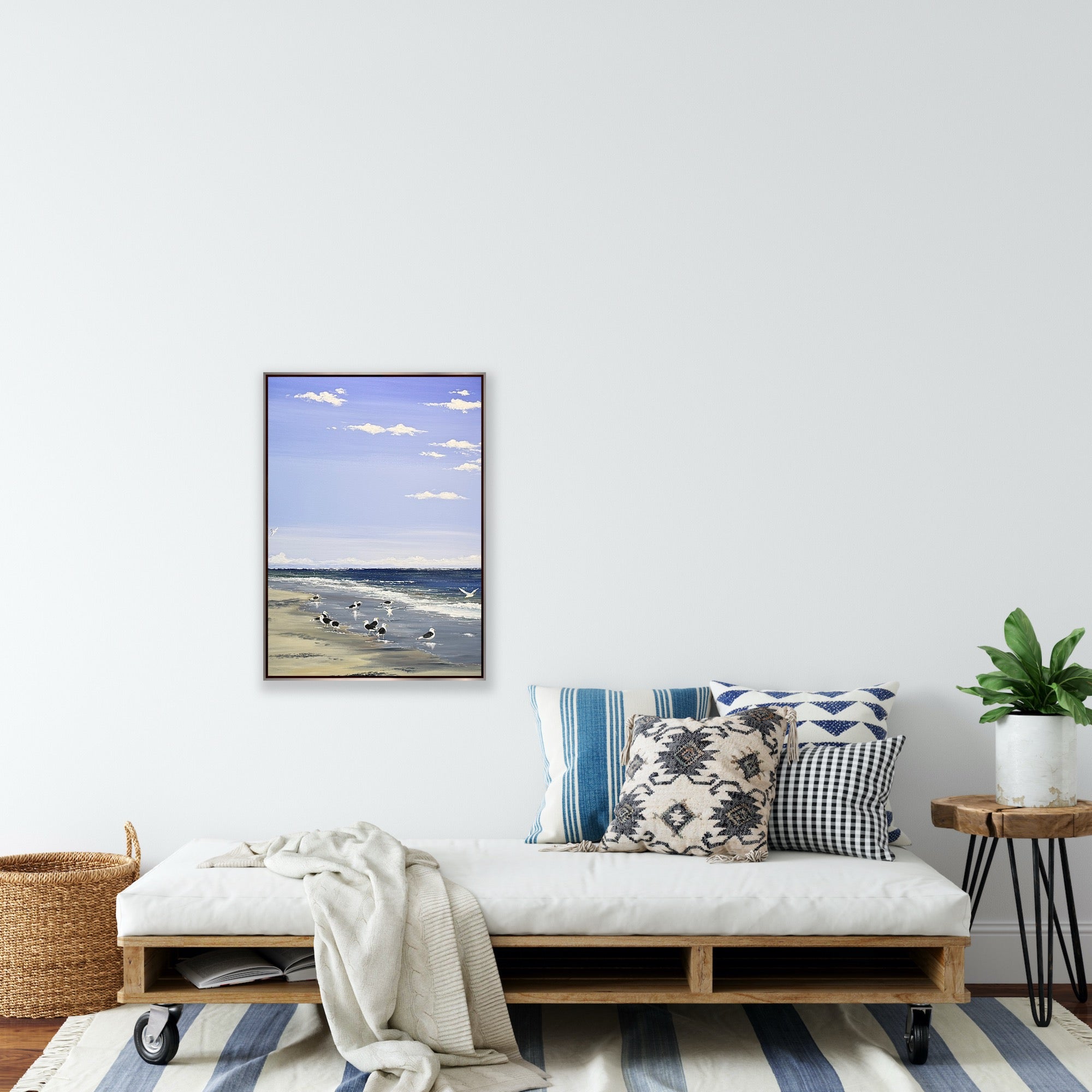 Mågerne på stranden.