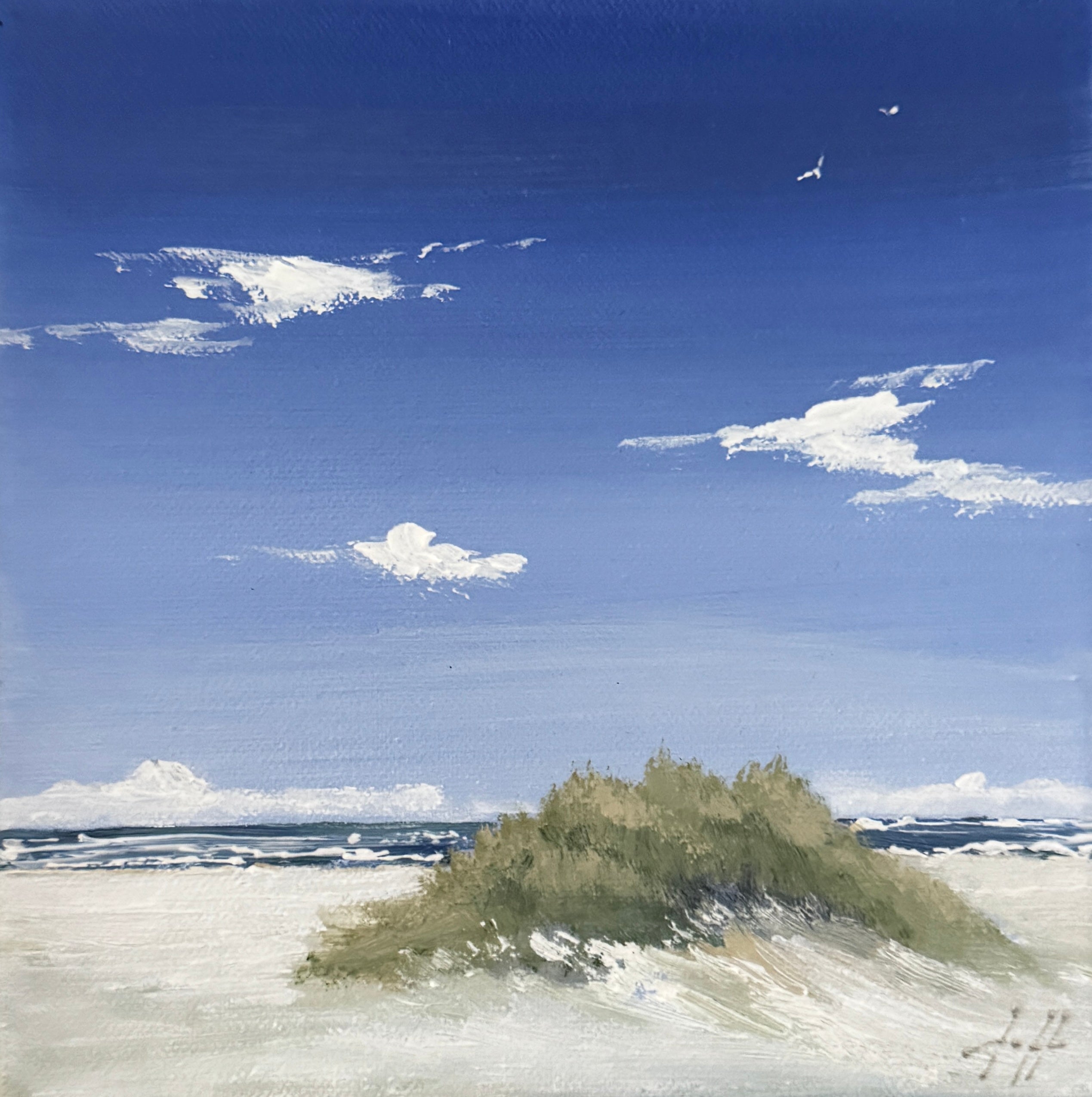 Skagen Sønderstrand, Gitte Toft signatur maleri.